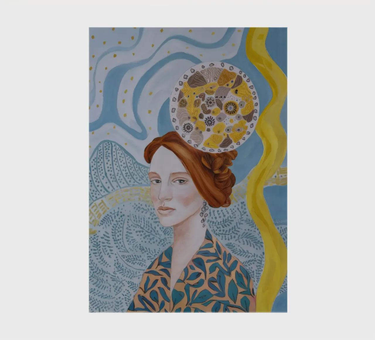 Amber Gaze Tapestry notebook by Vivid Reverie