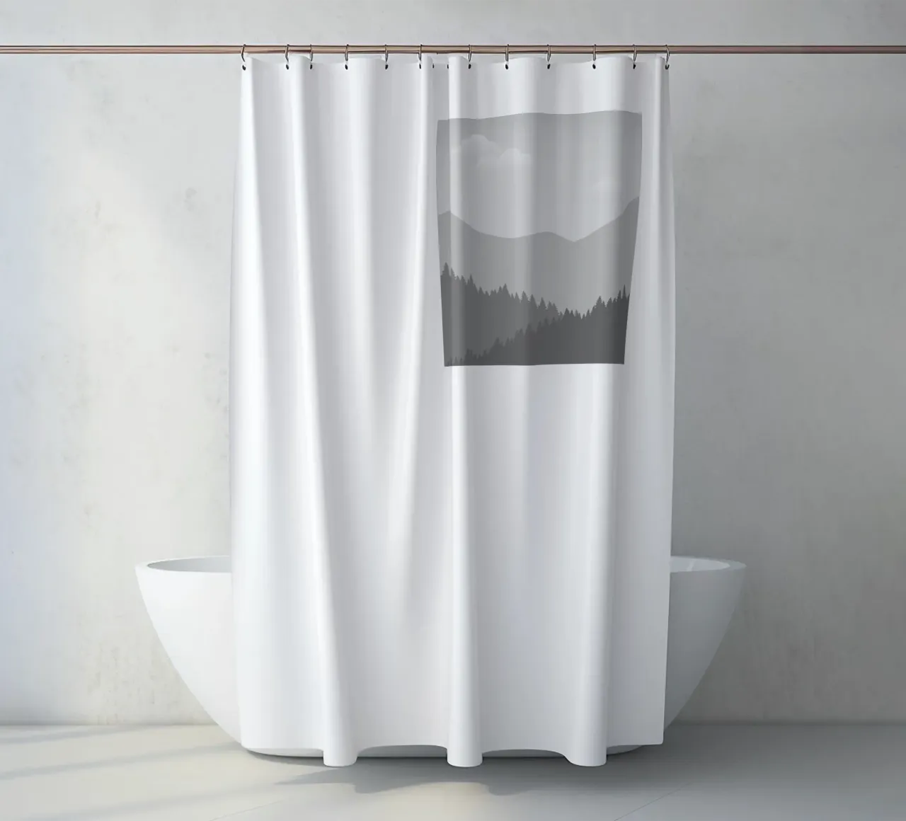 Griglia monocromatica Calore tenda da doccia da Moonlite Desire