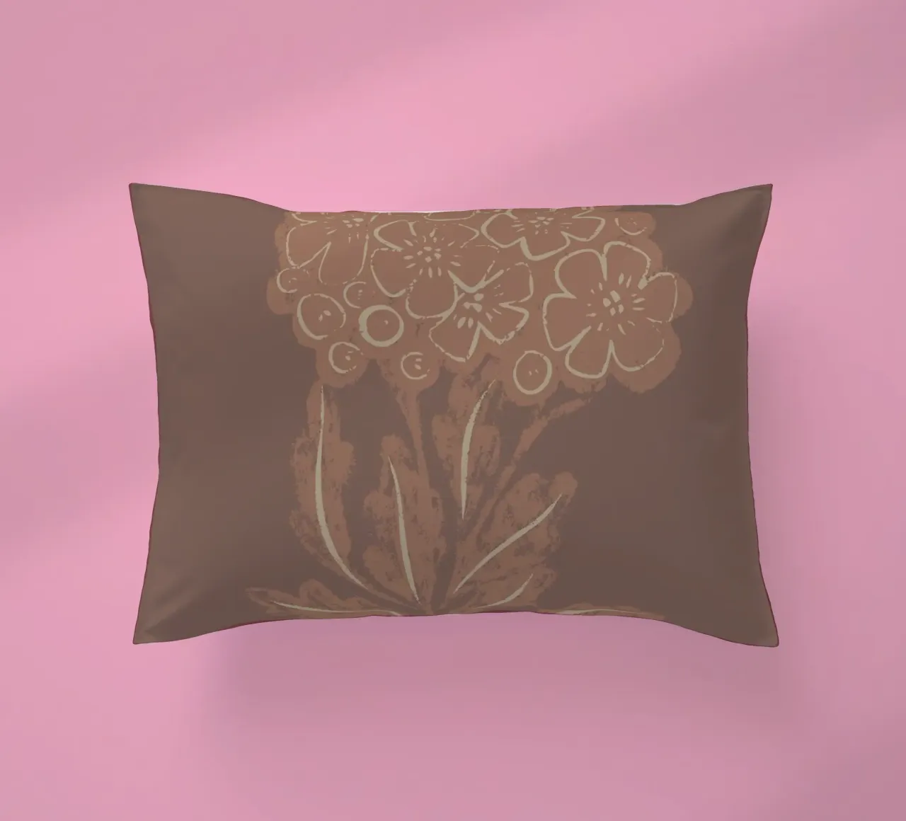Mocha Blooms decorative cushion by Nikitajariwala