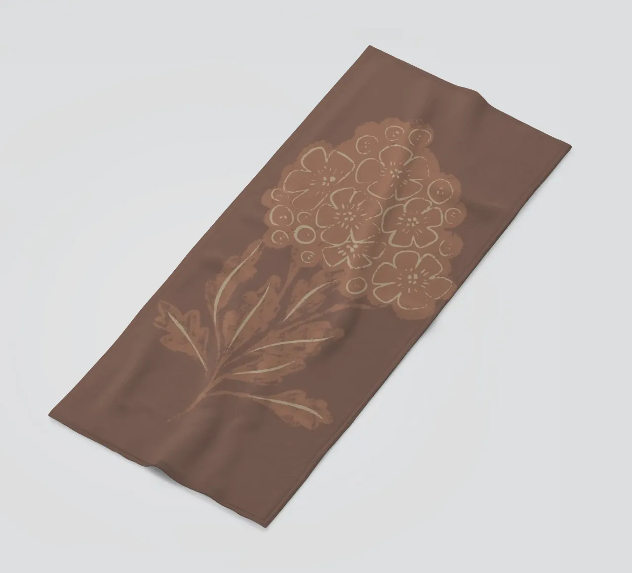 Mocha Blooms beach towel by Nikitajariwala