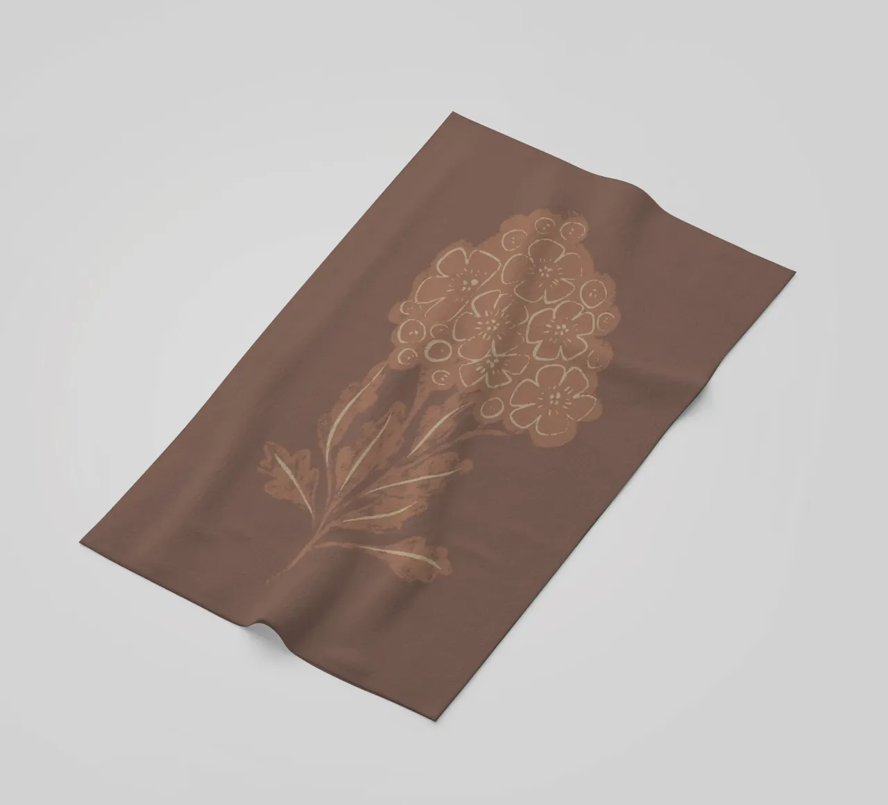Mocha Blooms beach towel by Nikitajariwala
