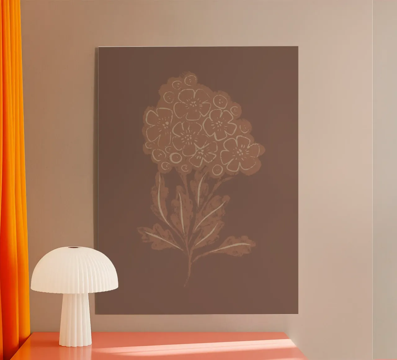 Mocha Blooms acrylic glass by Nikitajariwala