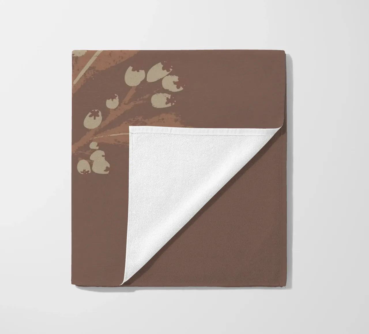 Mocha Blossom beach towel by Nikitajariwala