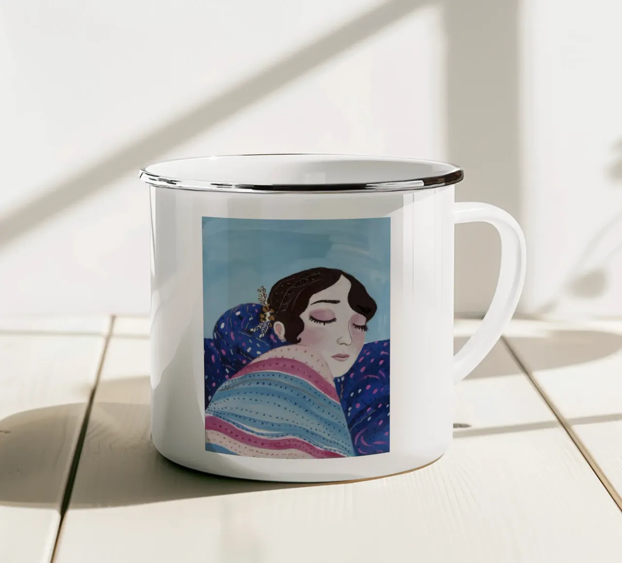 Scialle Indigo Dream tazza in smalto da Vivid Reverie