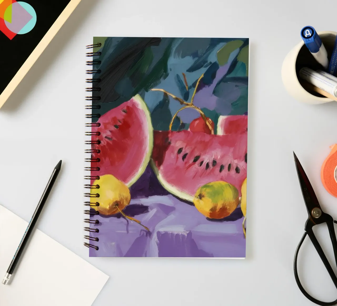 Watermelon Slice Feast spiral notebook by Radiance Landscape