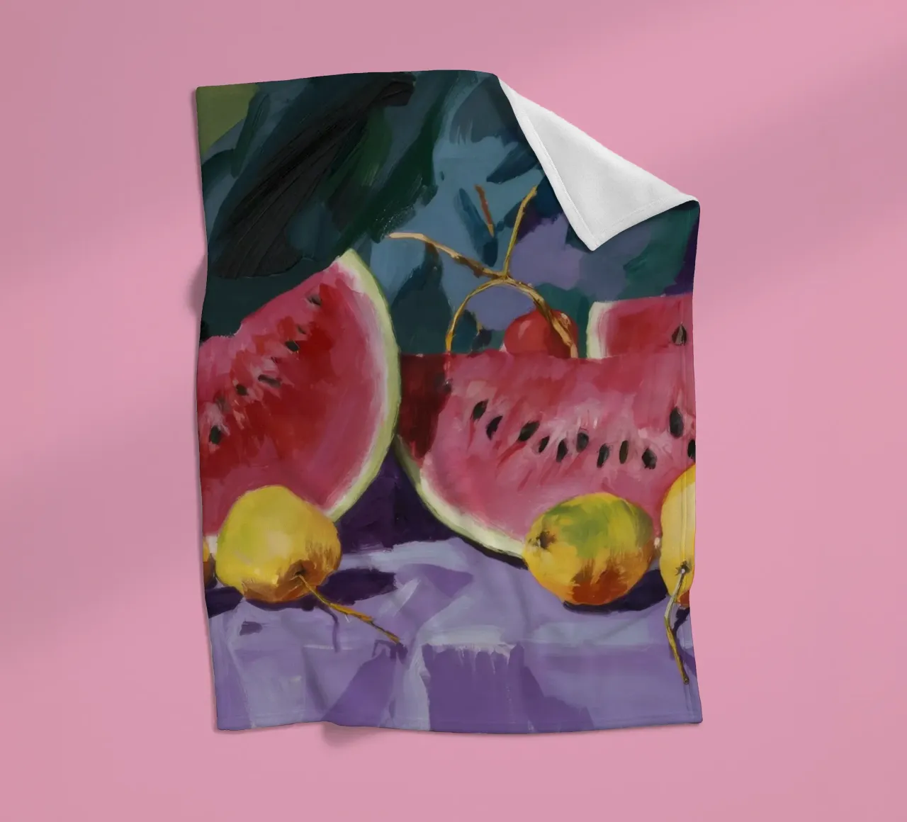Watermelon Slice Feast fleece blanket by Radiance Landscape