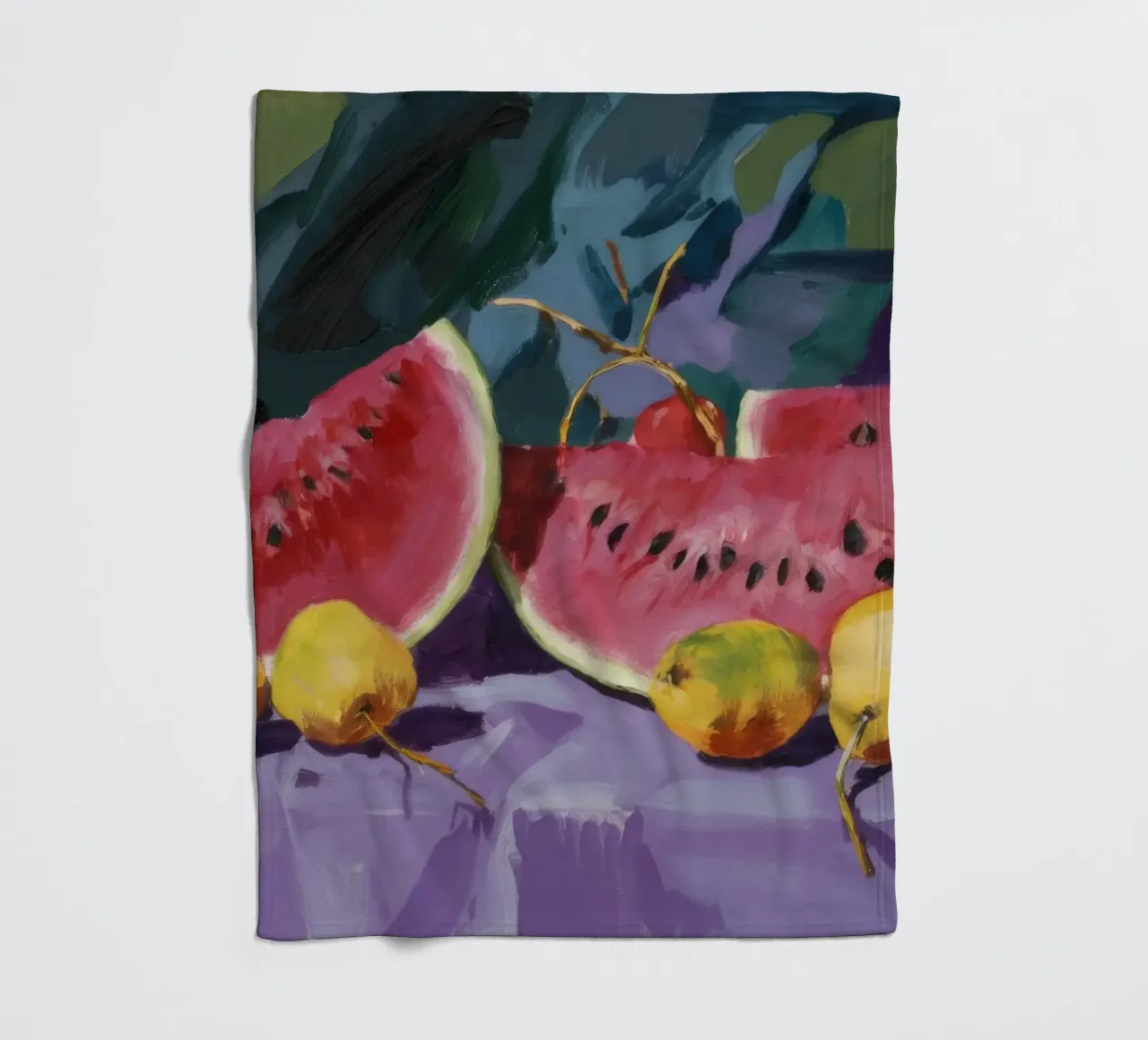Watermelon Slice Feast fleece blanket by Radiance Landscape