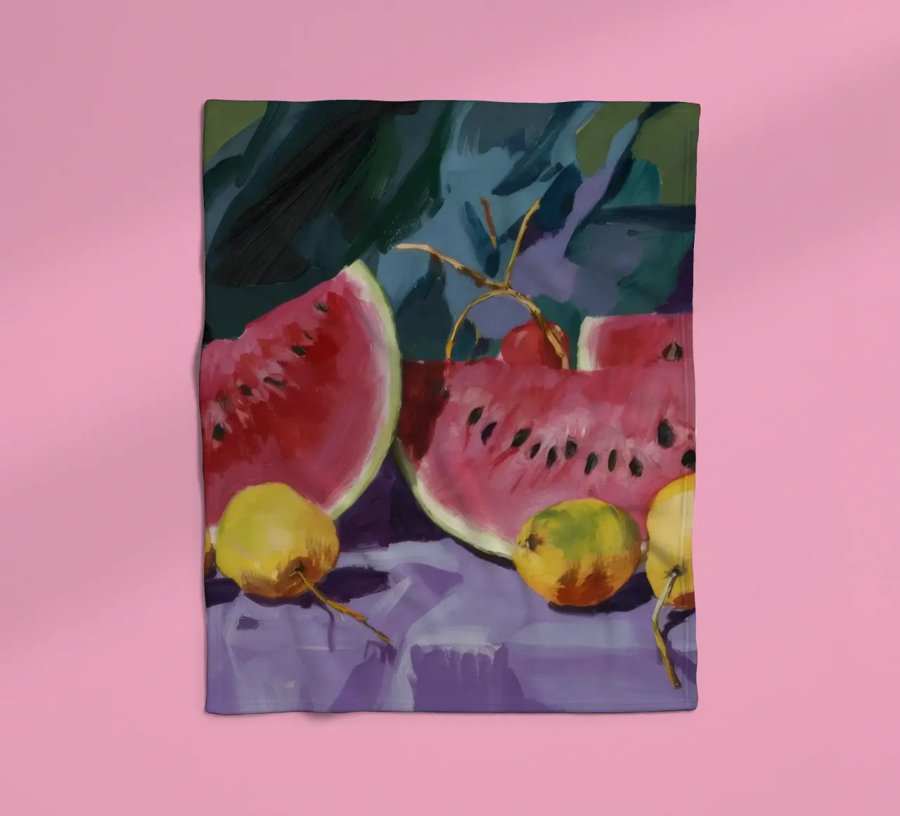 Watermelon Slice Feast fleece blanket by Radiance Landscape