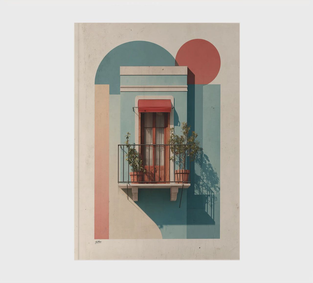 Balcony in Color Blocks notebook by michi