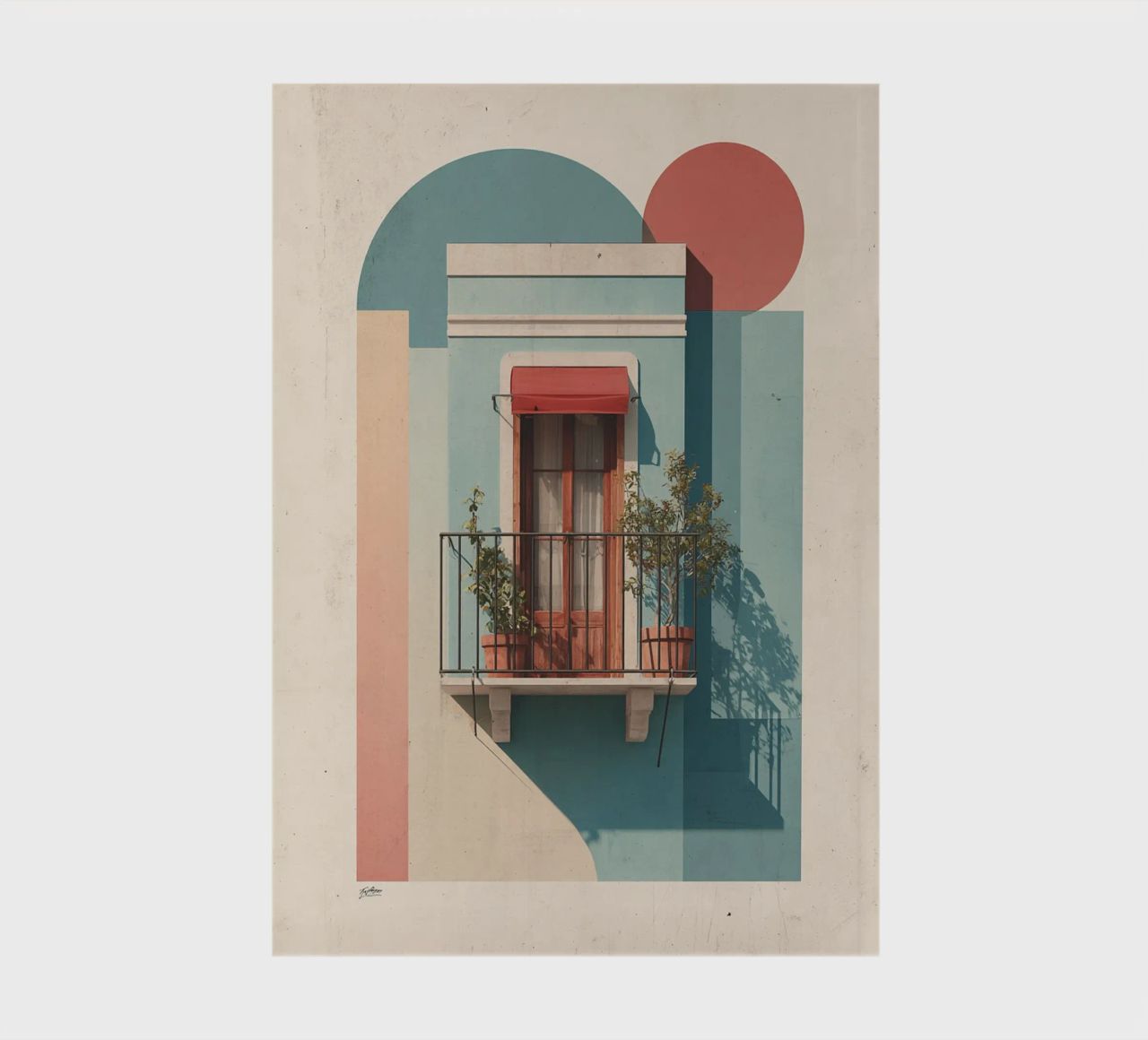 Balcony in Color Blocks notebook by michi