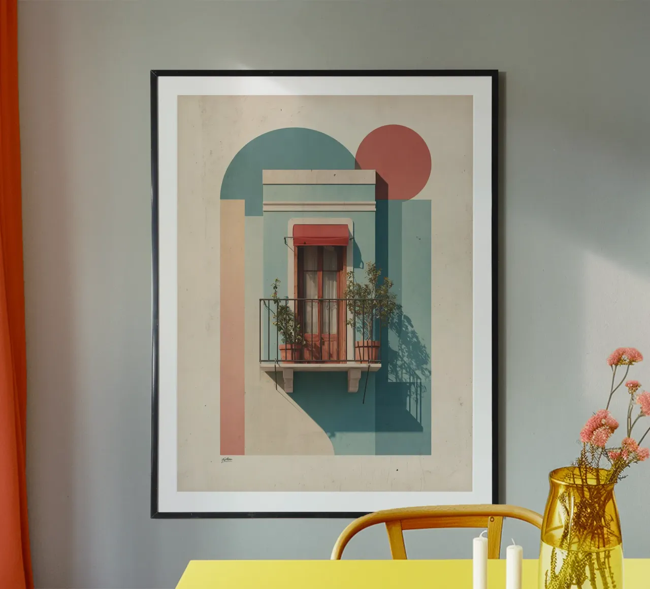 Balcony in Color Blocks hahnemühle by michi