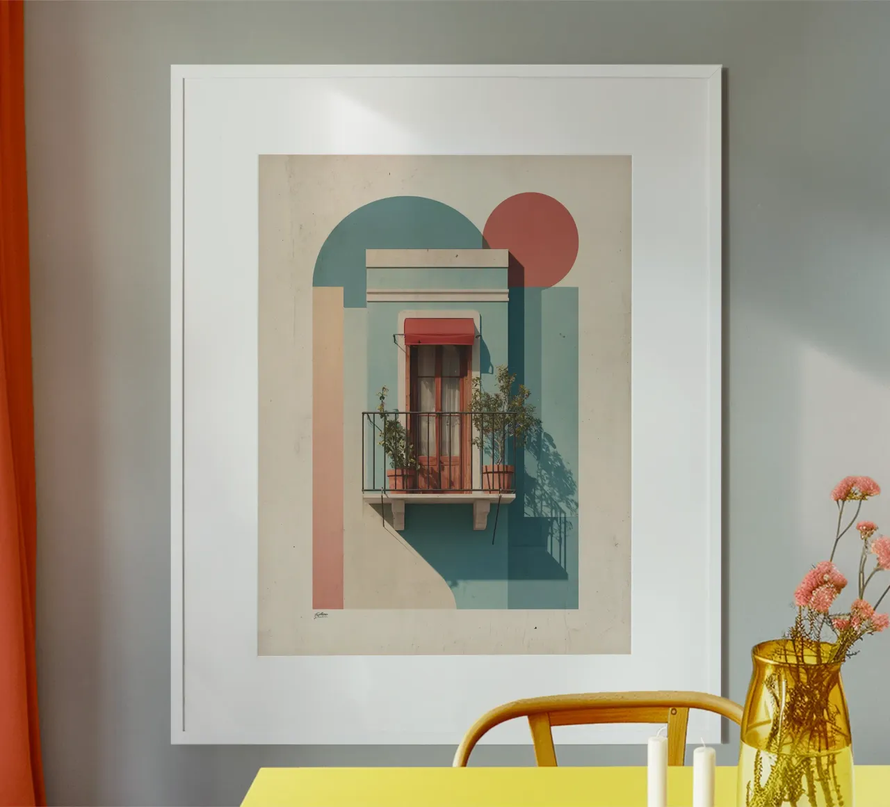 Balcony in Color Blocks hahnemühle by michi
