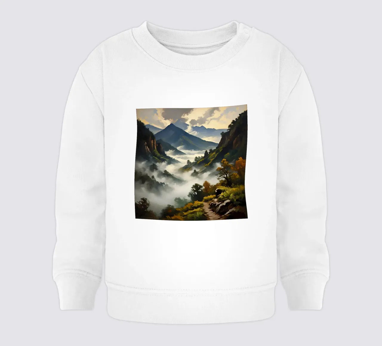 Montagne coperte di nebbia felpa neonato da Earthly Visions