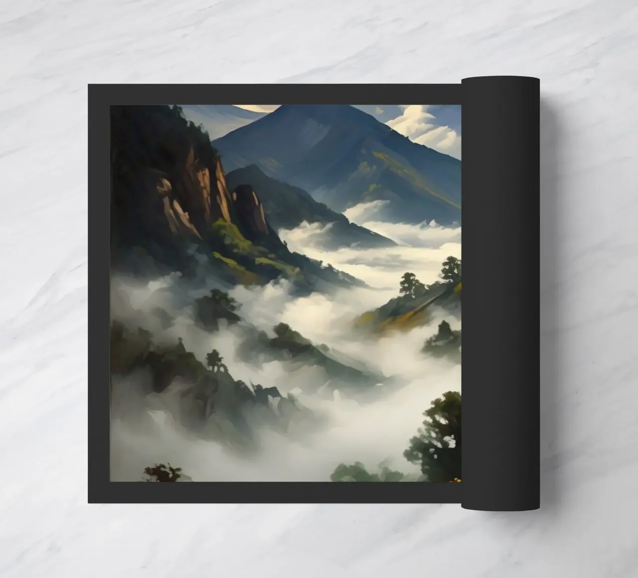 Montagne coperte di nebbia zerbino da Earthly Visions