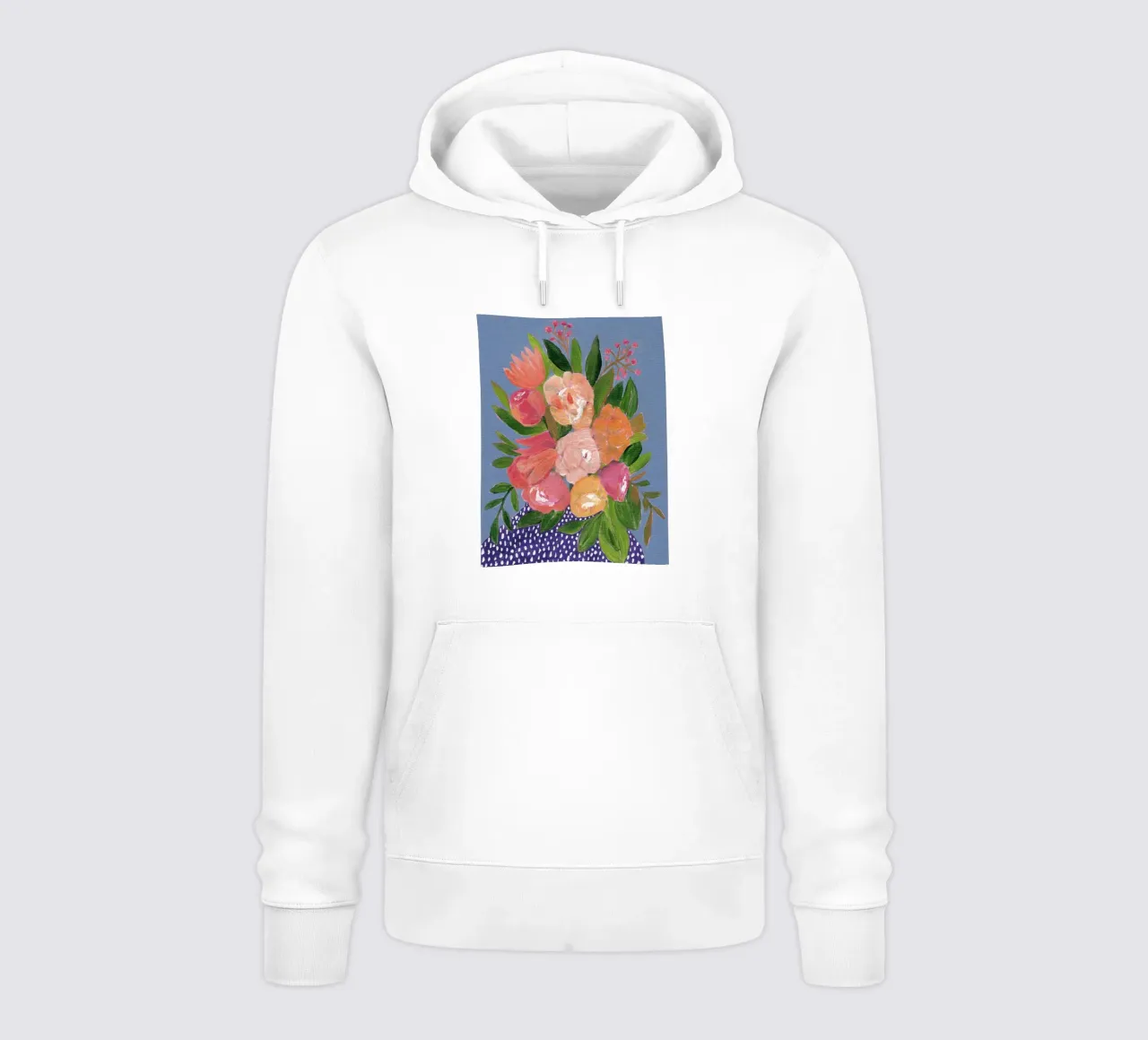 Fiori in acrilico colorati felpa con cappuccio da Nikitajariwala