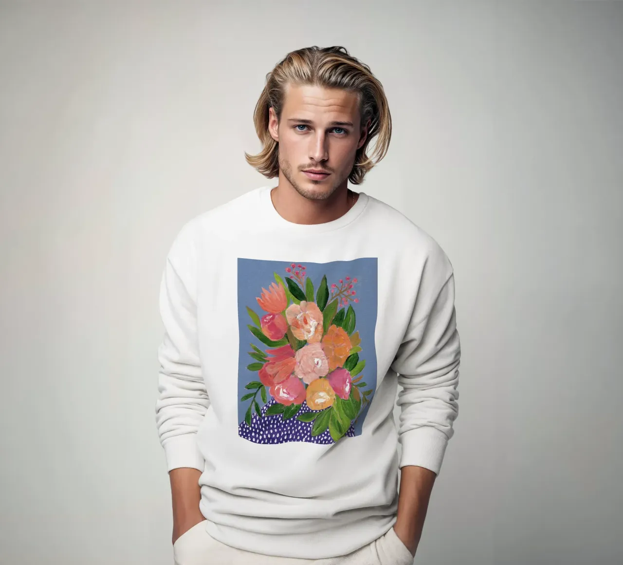 Fiori in acrilico colorati felpa da Nikitajariwala