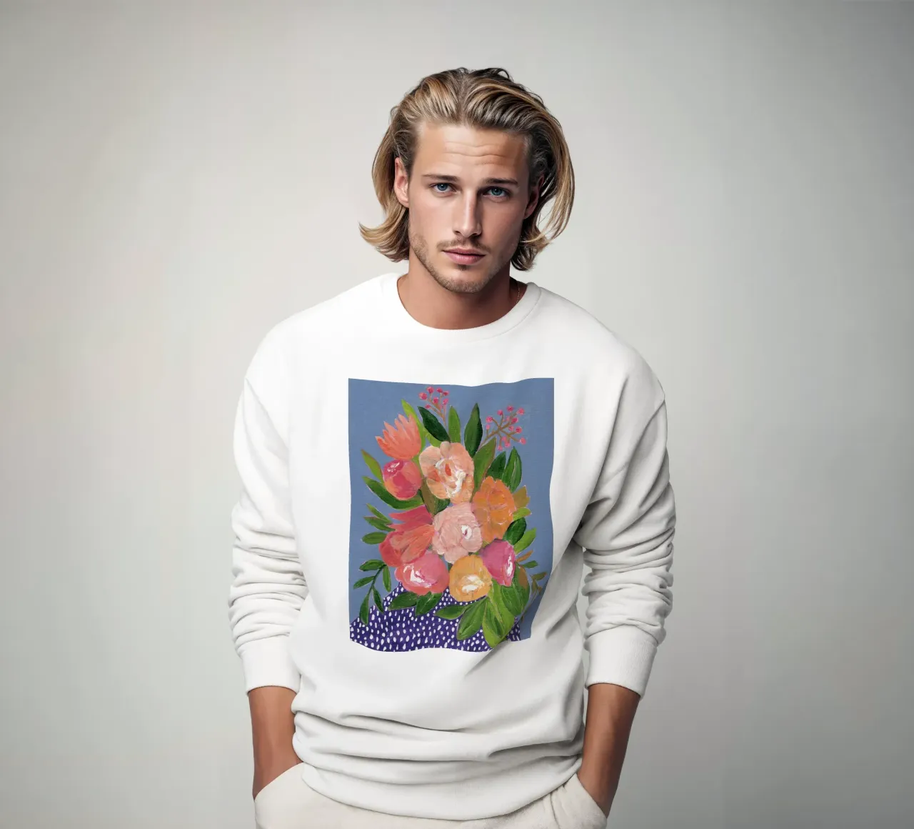 Fiori in acrilico colorati felpa da Nikitajariwala