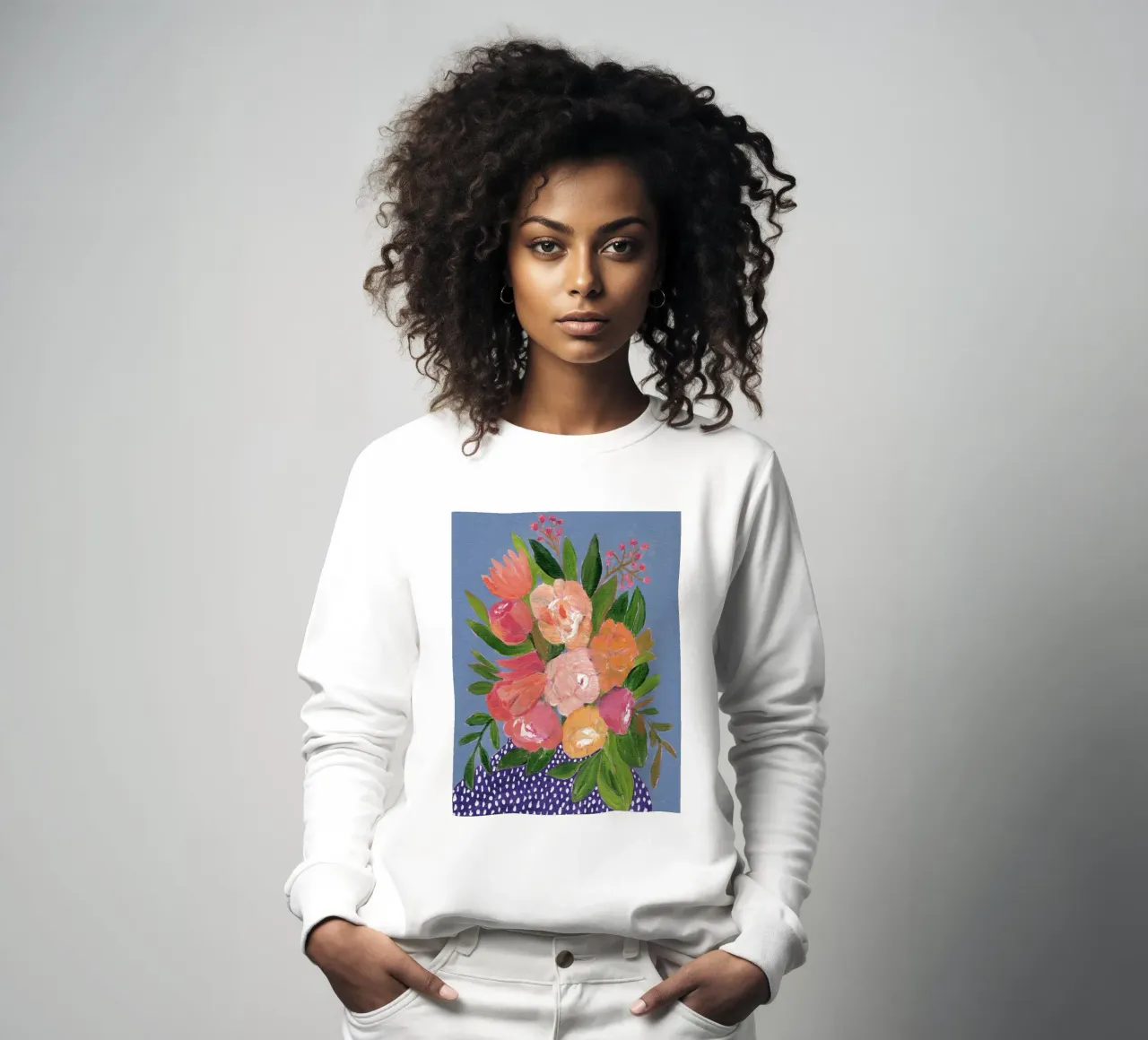 Fiori in acrilico colorati felpa da Nikitajariwala