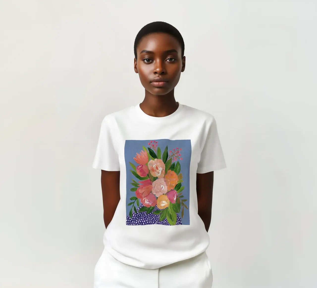 Fiori in acrilico colorati t-shirt da Nikitajariwala