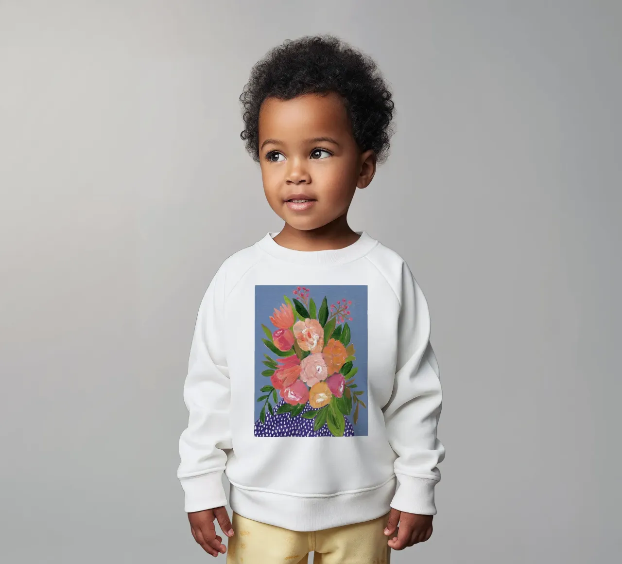 Fiori in acrilico colorati felpa neonato da Nikitajariwala