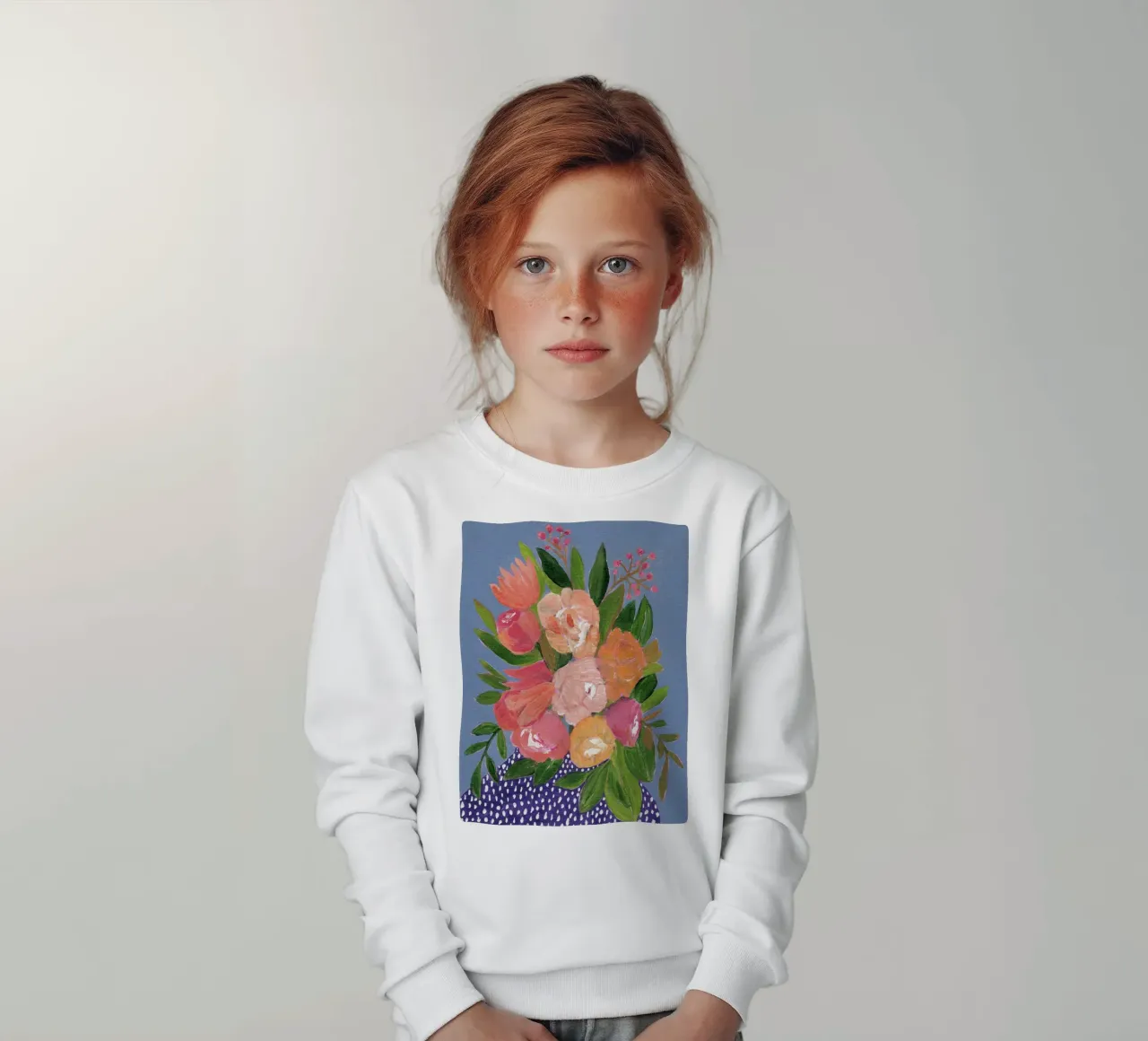 Fiori in acrilico colorati felpa bambino da Nikitajariwala