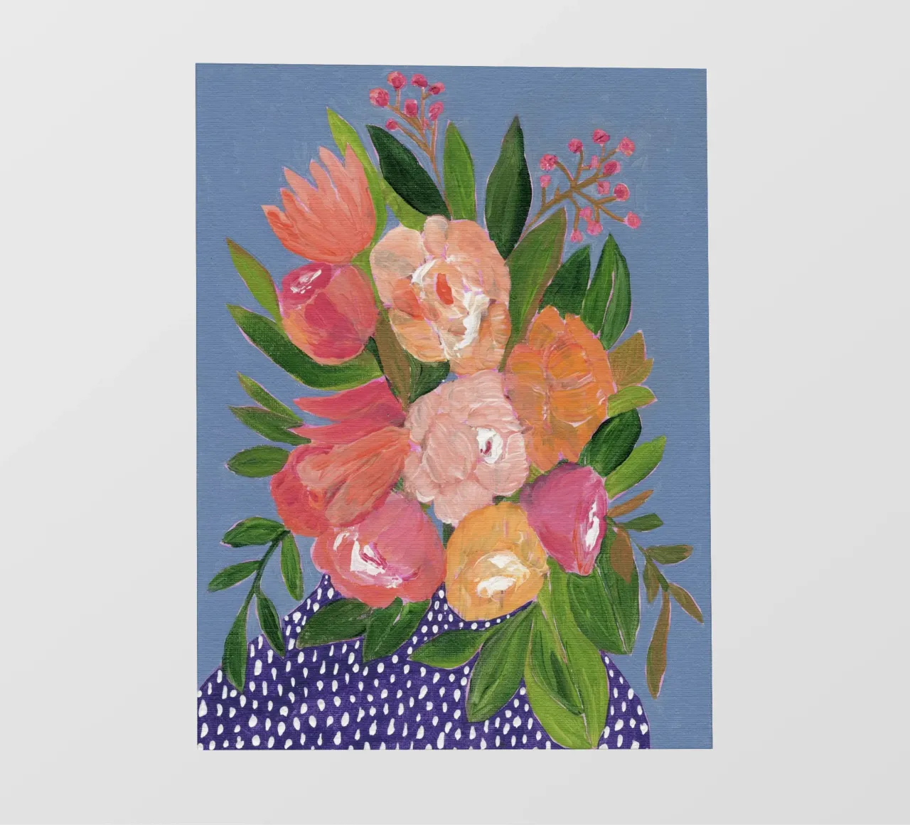 Fiori in acrilico colorati telo in pvc da Nikitajariwala