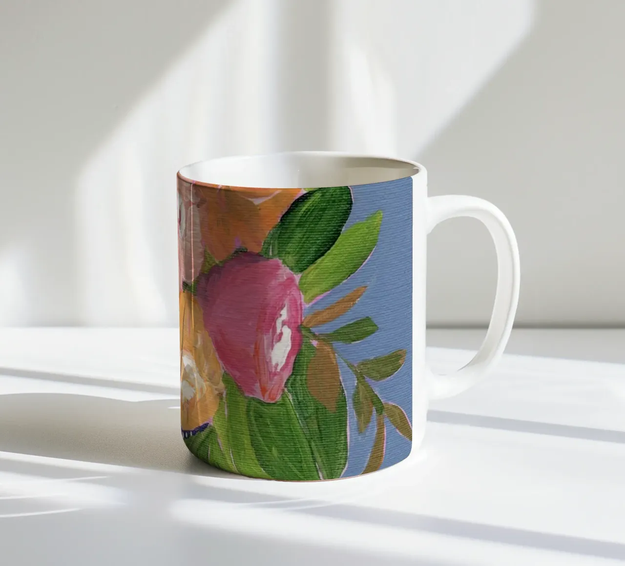 Fiori in acrilico colorati tazza in ceramica da Nikitajariwala