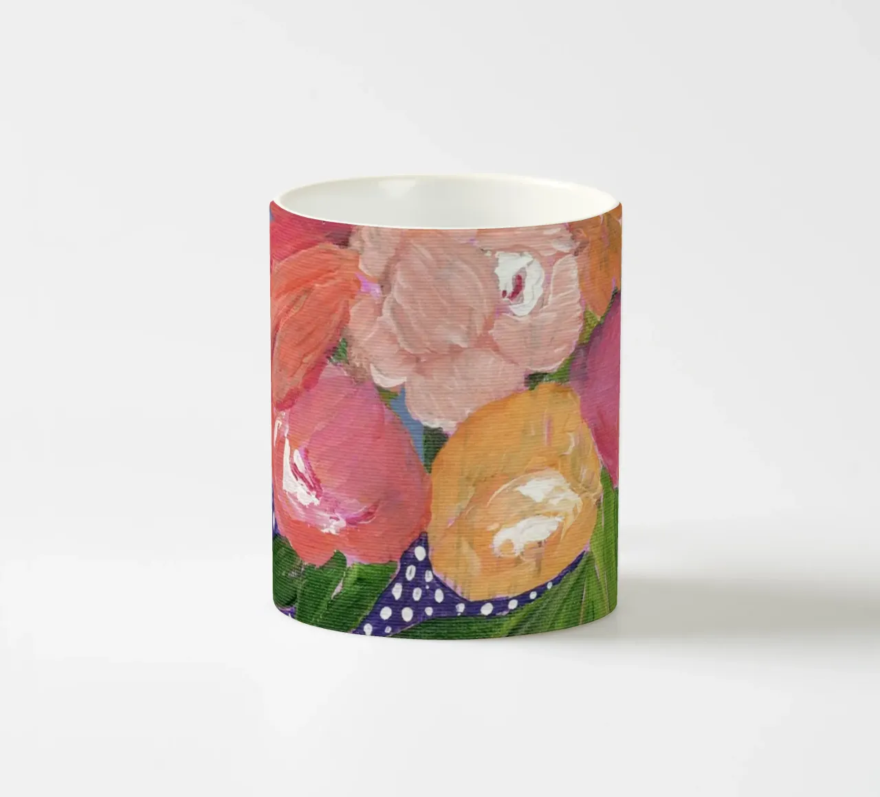 Fiori in acrilico colorati tazza in ceramica da Nikitajariwala