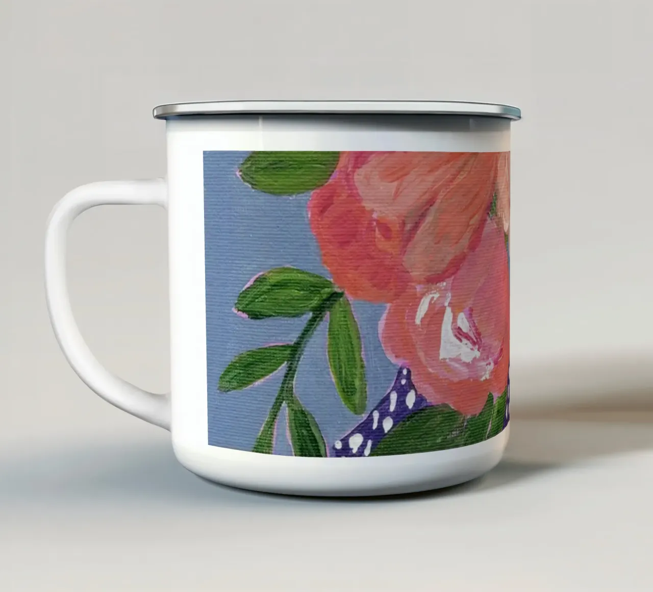 Fiori in acrilico colorati tazza in smalto da Nikitajariwala