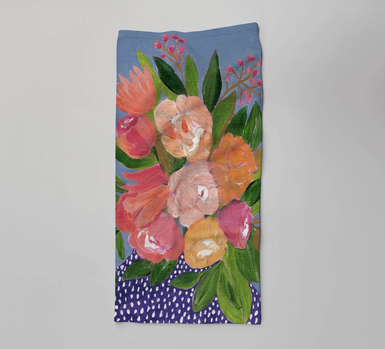 Fiori in acrilico colorati asciugamano da bagno da Nikitajariwala