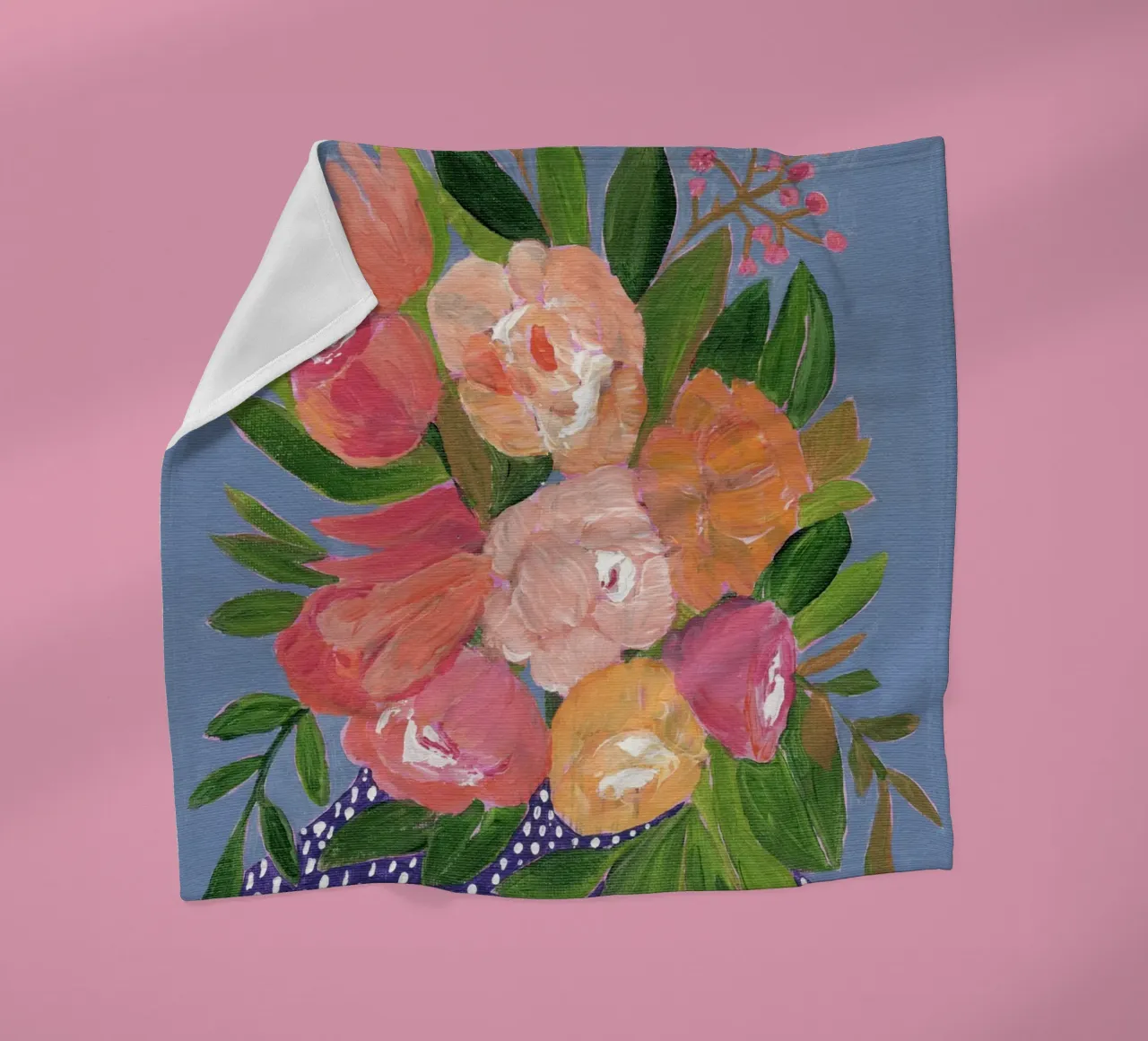 Fiori in acrilico colorati coperta in pile da Nikitajariwala