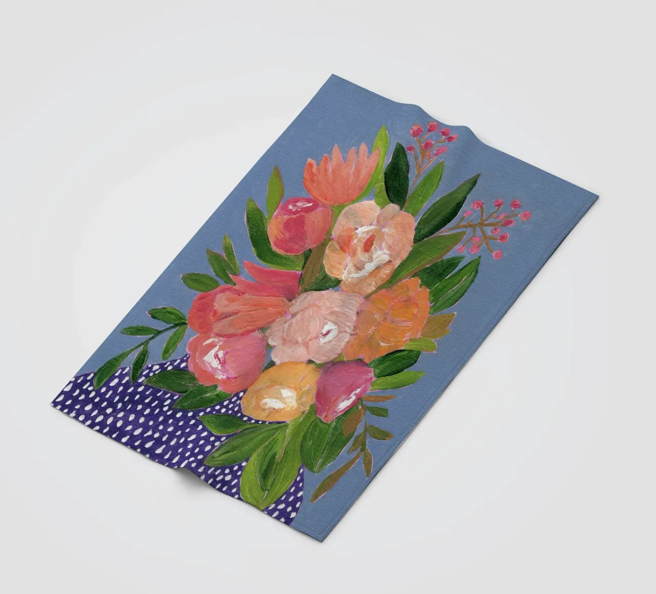 Fiori in acrilico colorati coperta in pile da Nikitajariwala