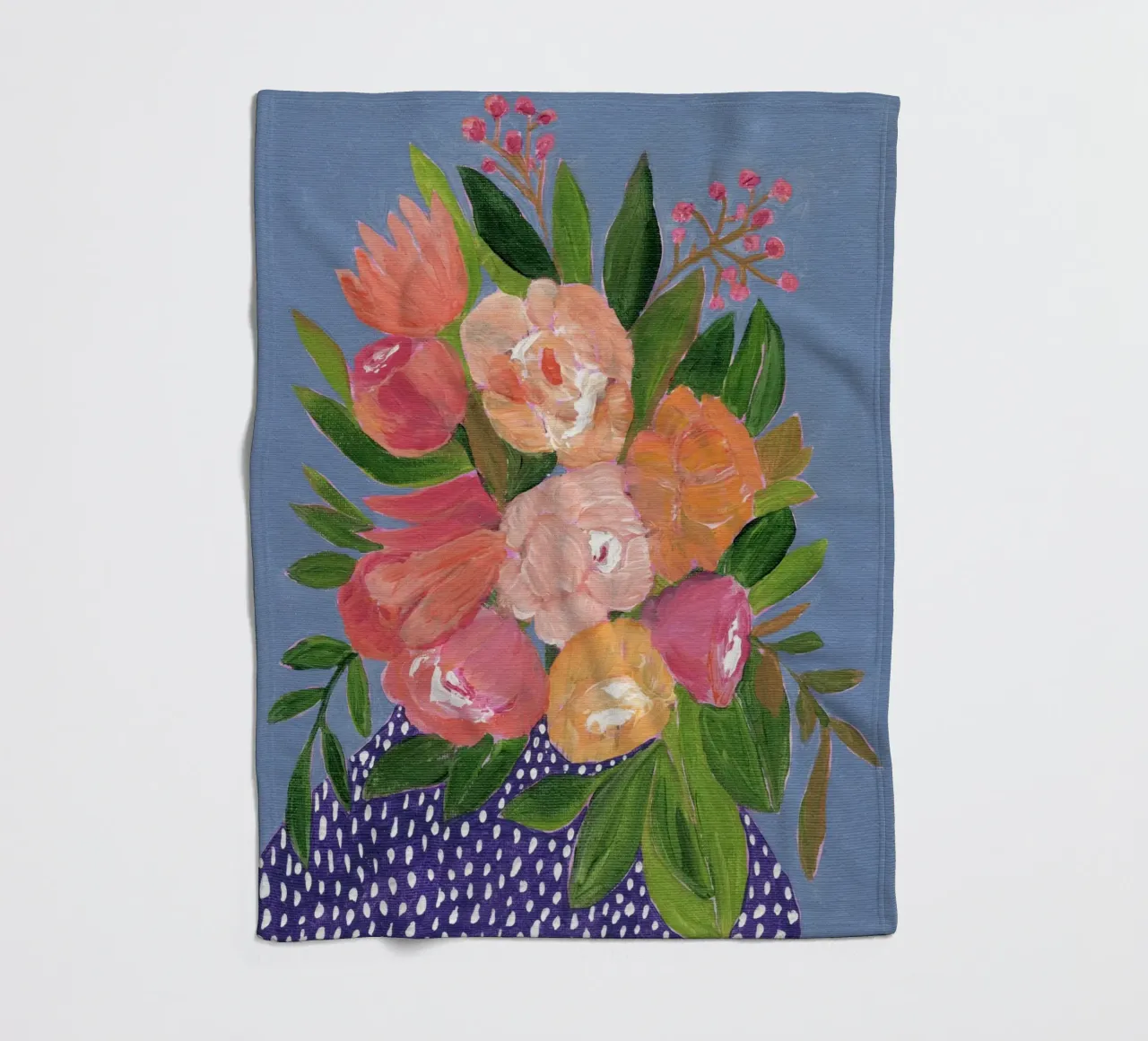 Fiori in acrilico colorati coperta in pile da Nikitajariwala