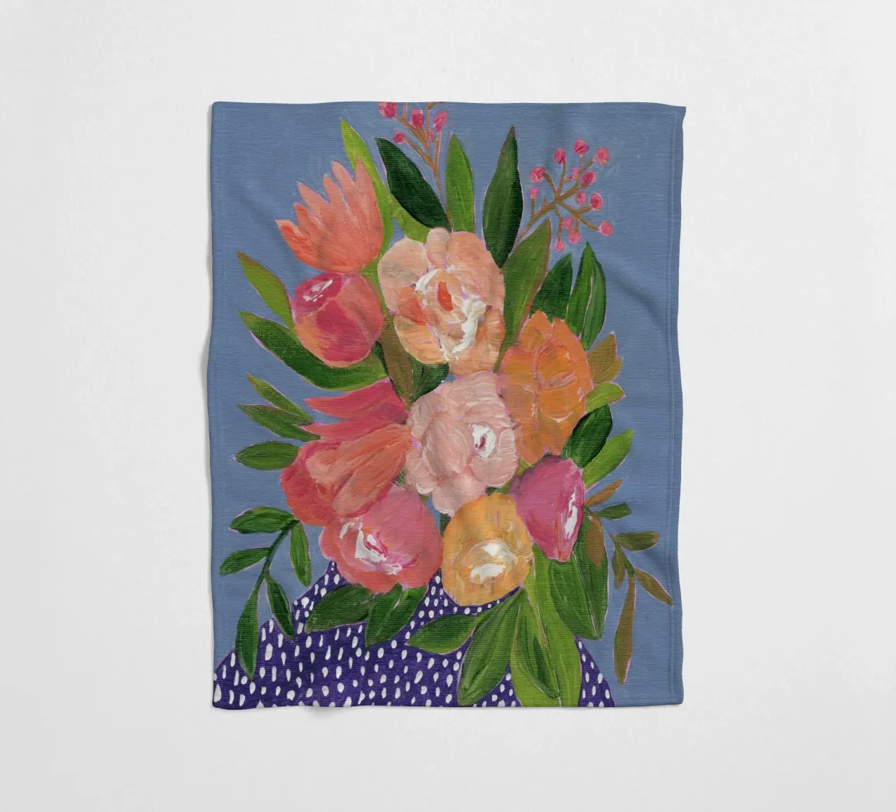 Fiori in acrilico colorati coperta in pile da Nikitajariwala