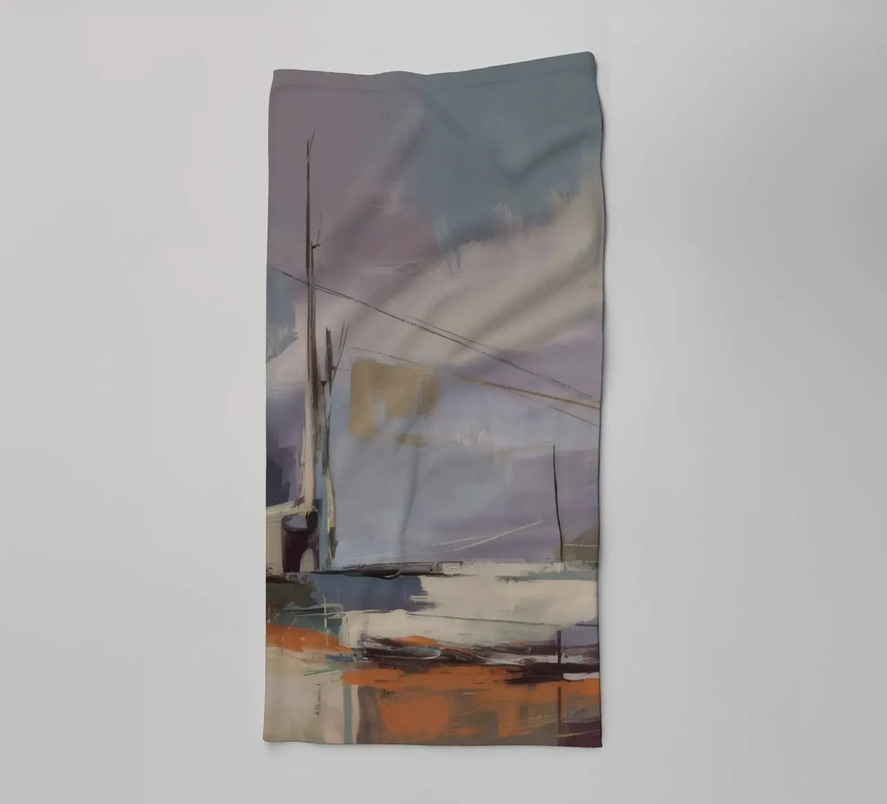 Harbor's Misty Sail towel by Radiance Landscape