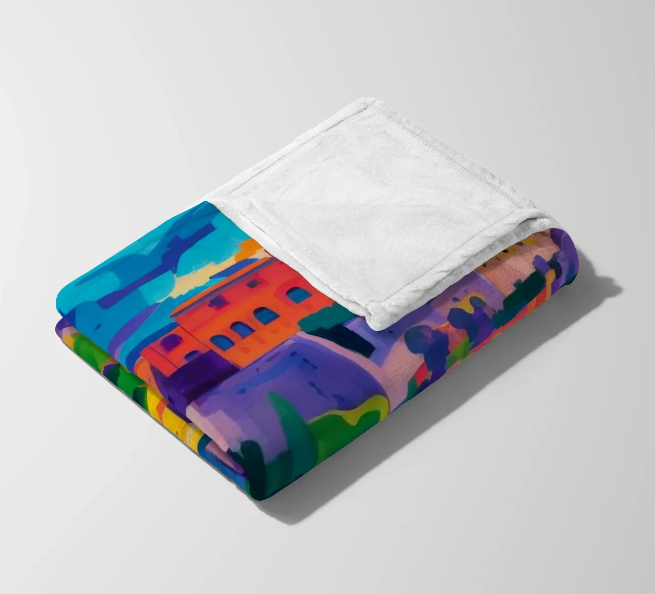 Abstracted Citadel Blaze fleece blanket by Lush Essence