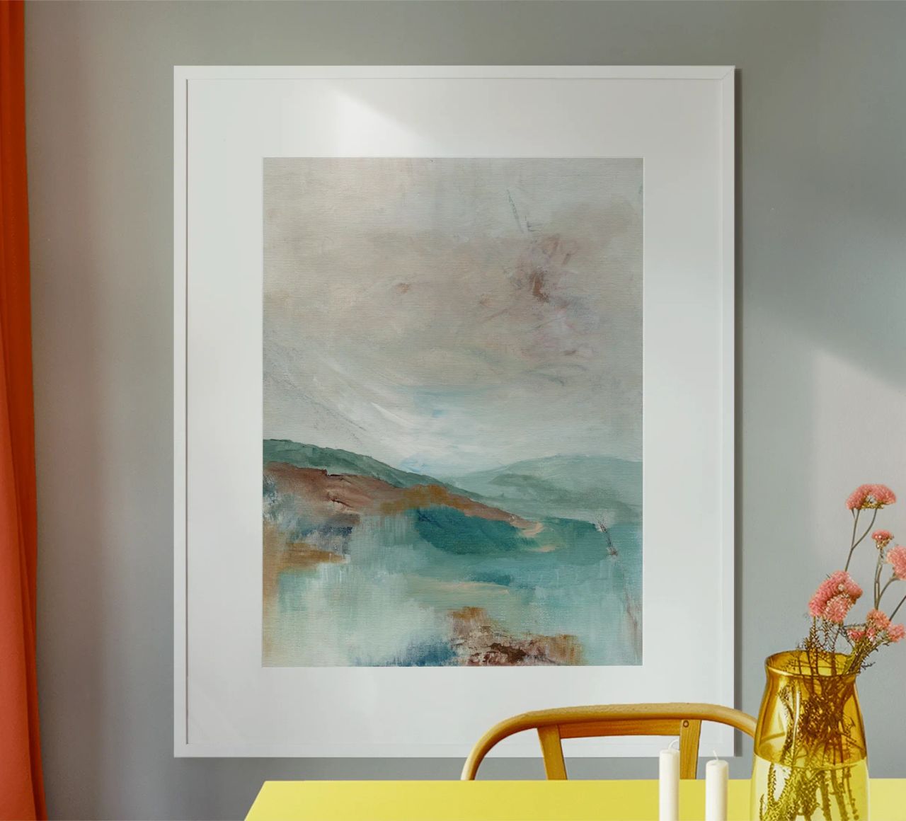 Blau Abstrakte Kunst Poster von Nikitajariwala