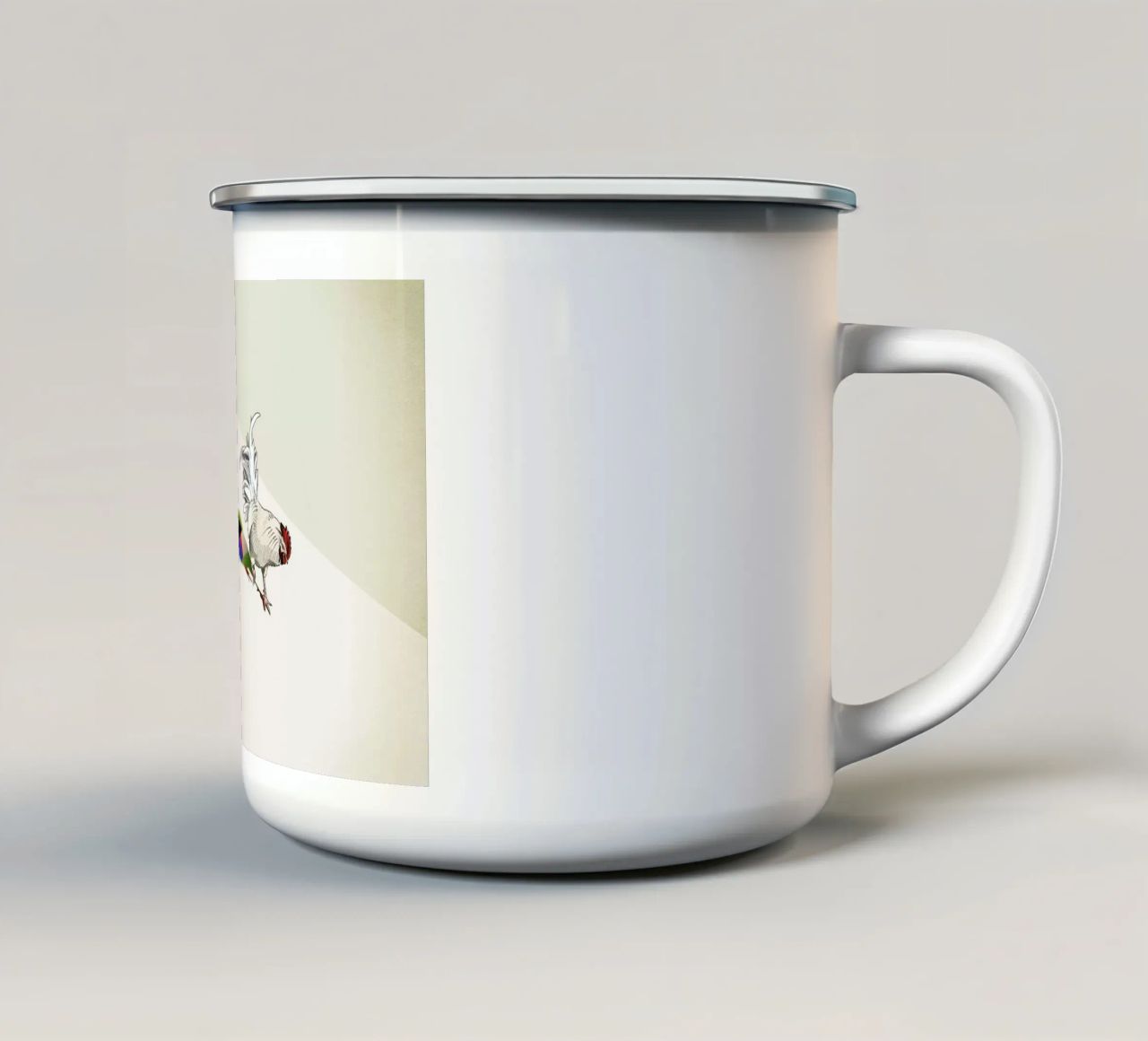 Walking Shadow - Rooster tazza in smalto da Jason Ratliff