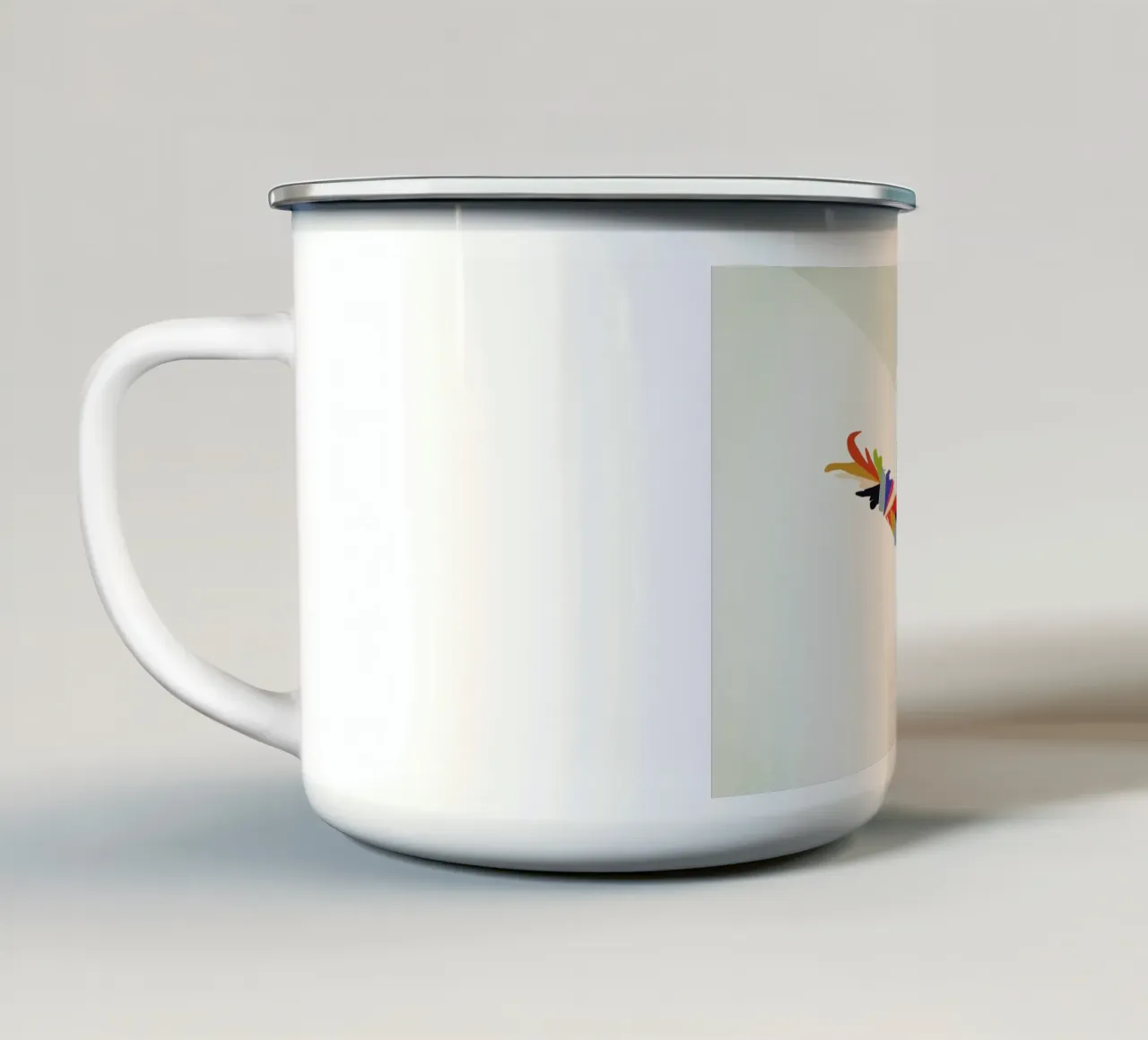 Walking Shadow - Rooster tazza in smalto da Jason Ratliff