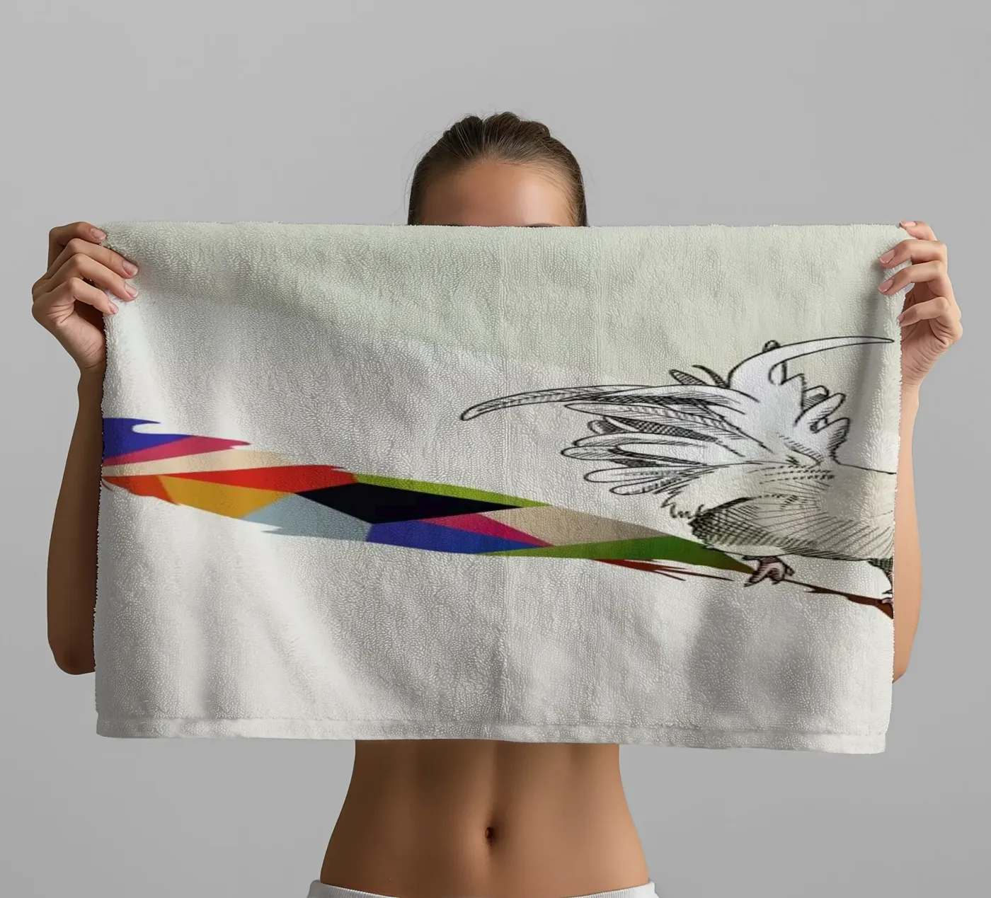 Walking Shadow - Rooster towel by Jason Ratliff