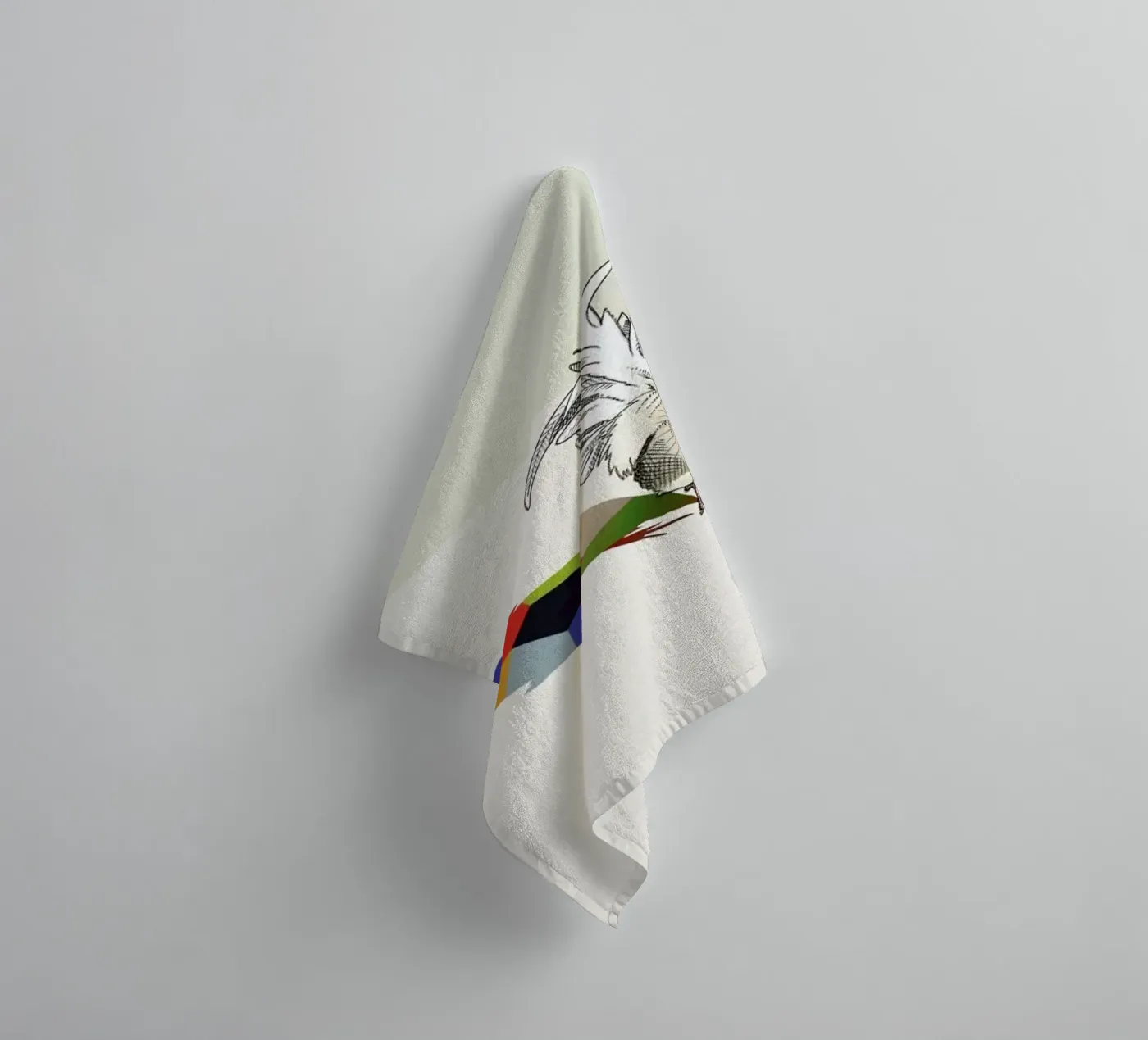 Walking Shadow - Rooster towel by Jason Ratliff