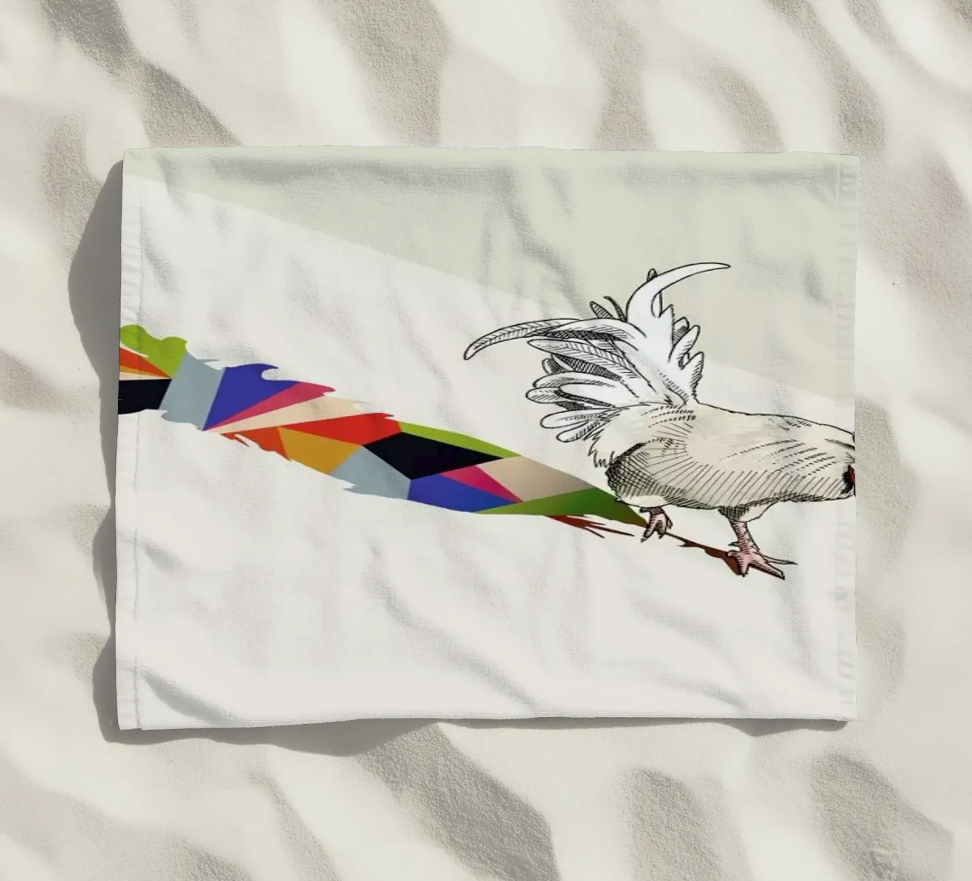 Walking Shadow - Rooster Strandtuch von Jason Ratliff