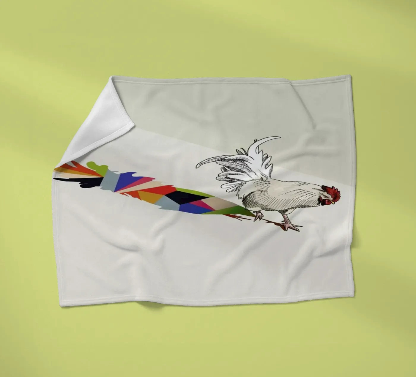 Walking Shadow - Rooster fleecedeken van Jason Ratliff