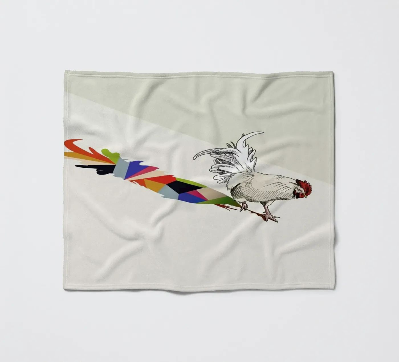 Walking Shadow - Rooster fleecedeken van Jason Ratliff