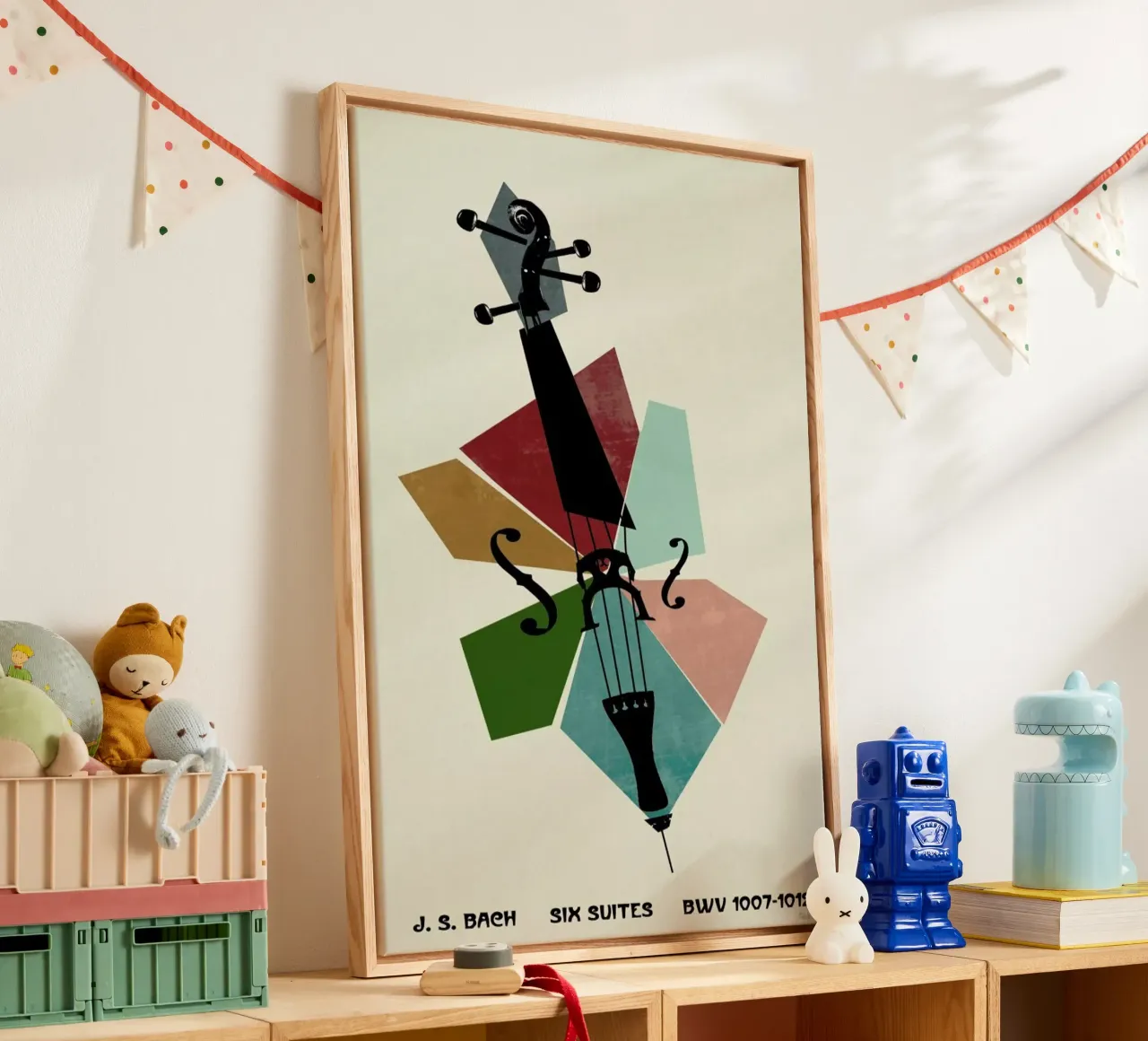 Bach - Cello Suites tela con Cornice a cassetta da Prelude Posters