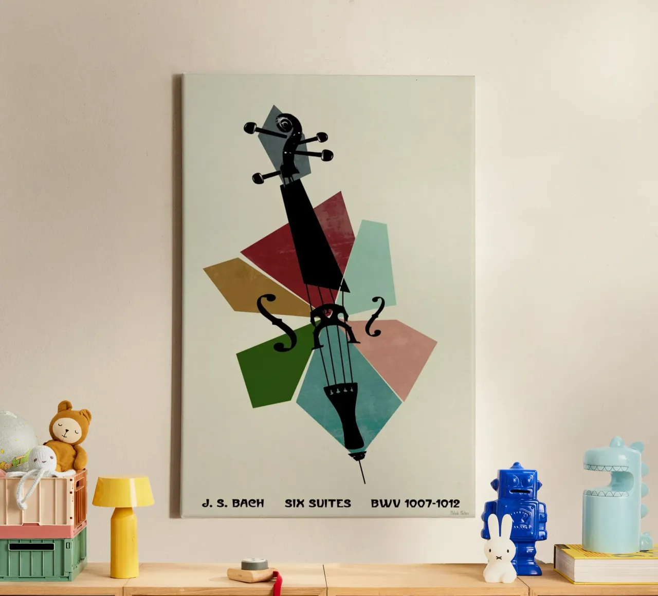 Bach - Cello Suites tela con Cornice a cassetta da Prelude Posters