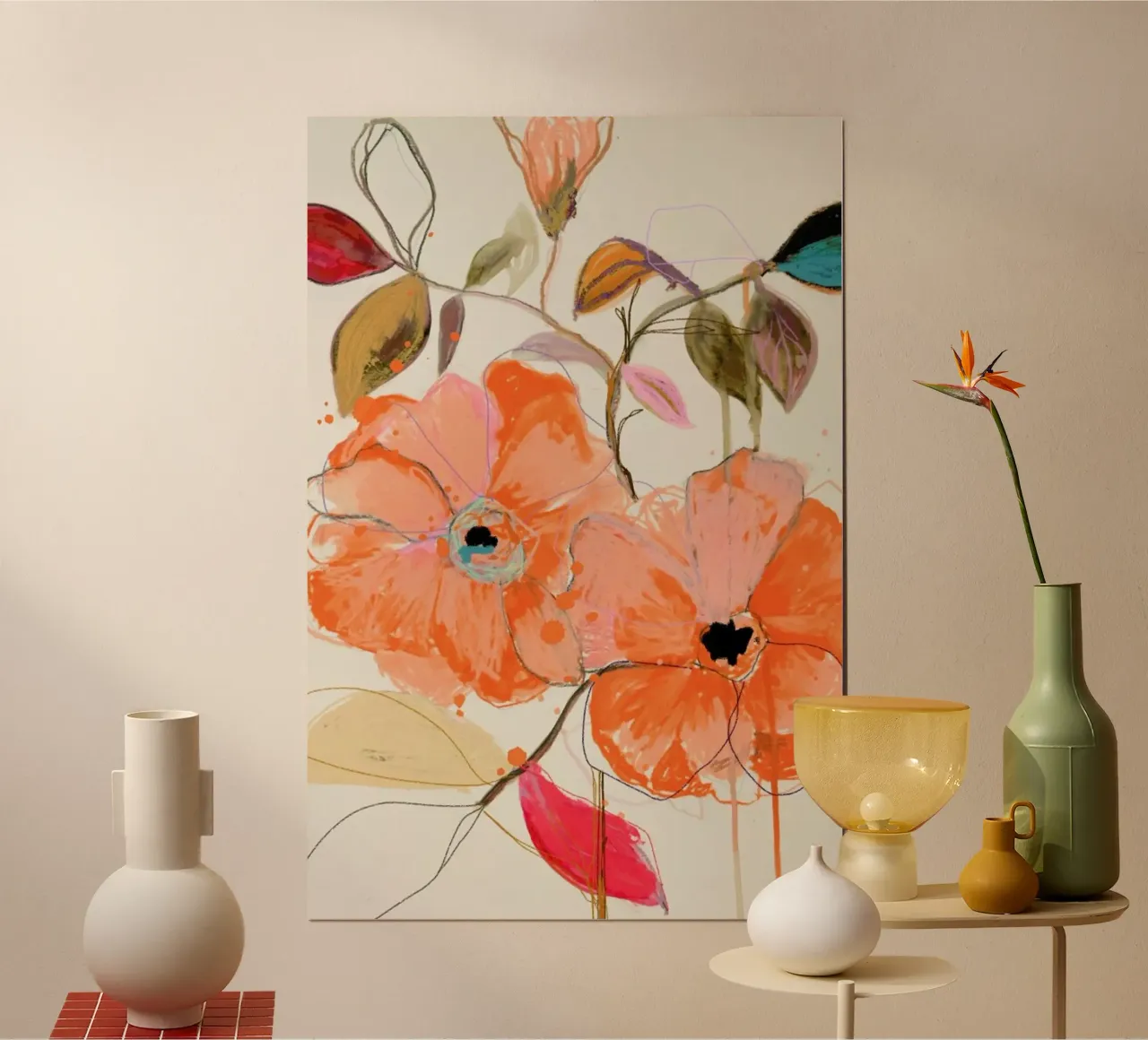 Mandarin Lingers poster con telaio in plastica da Leigh Viner