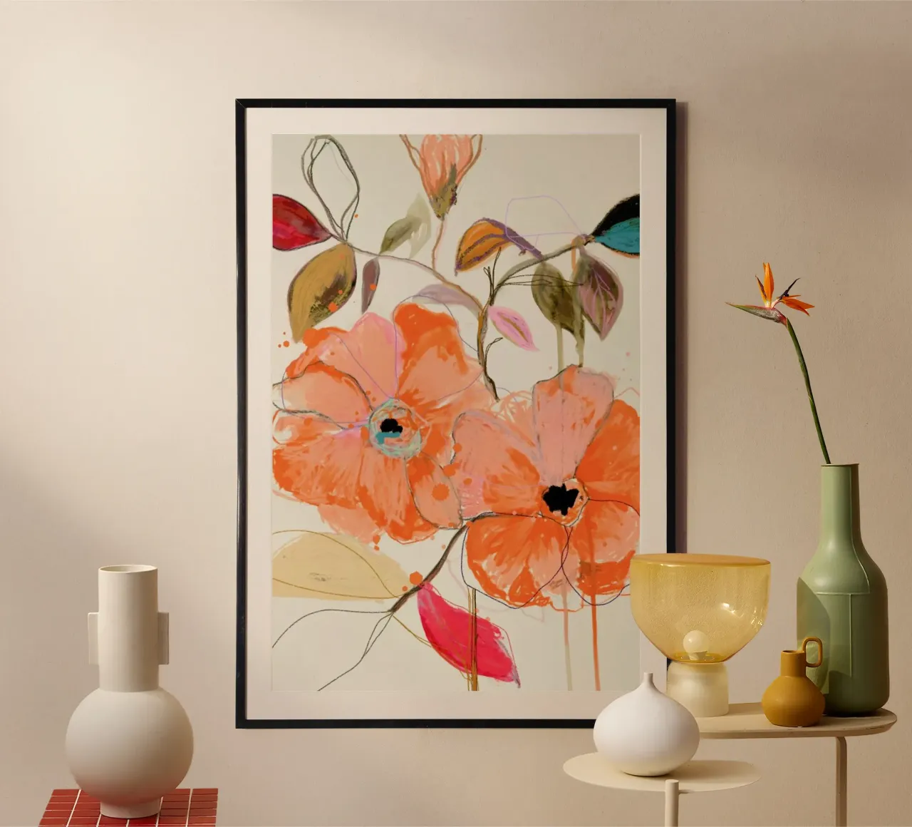 Mandarin Lingers poster con telaio in plastica da Leigh Viner