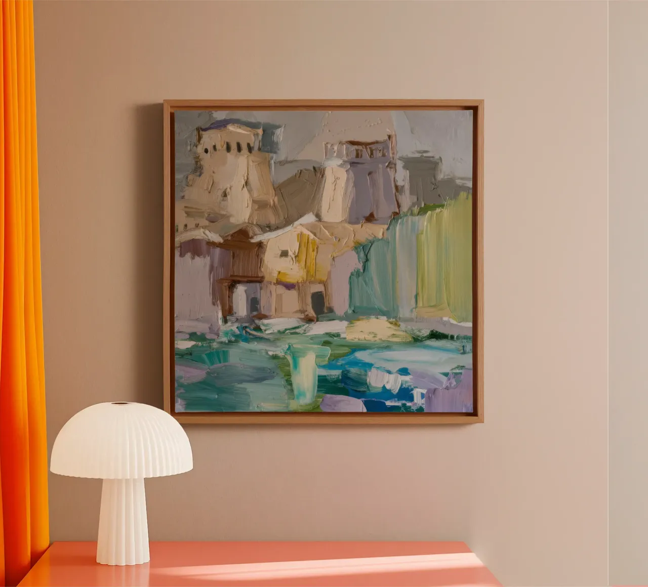 Rovine della Cittadella illuminate dal sole tela con Cornice a cassetta da Radiance Landscape