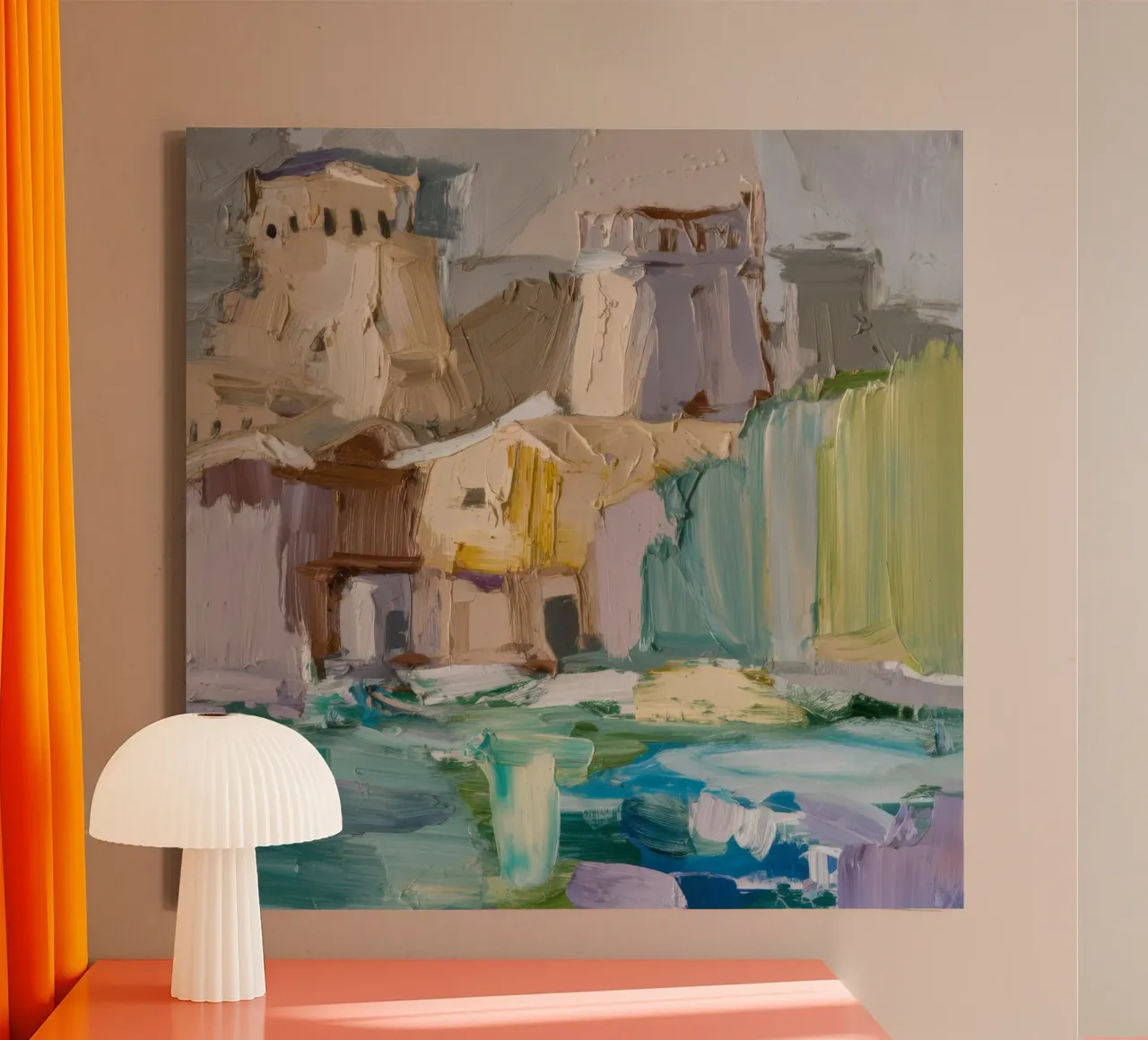 Rovine della Cittadella illuminate dal sole tela con Cornice a cassetta da Radiance Landscape